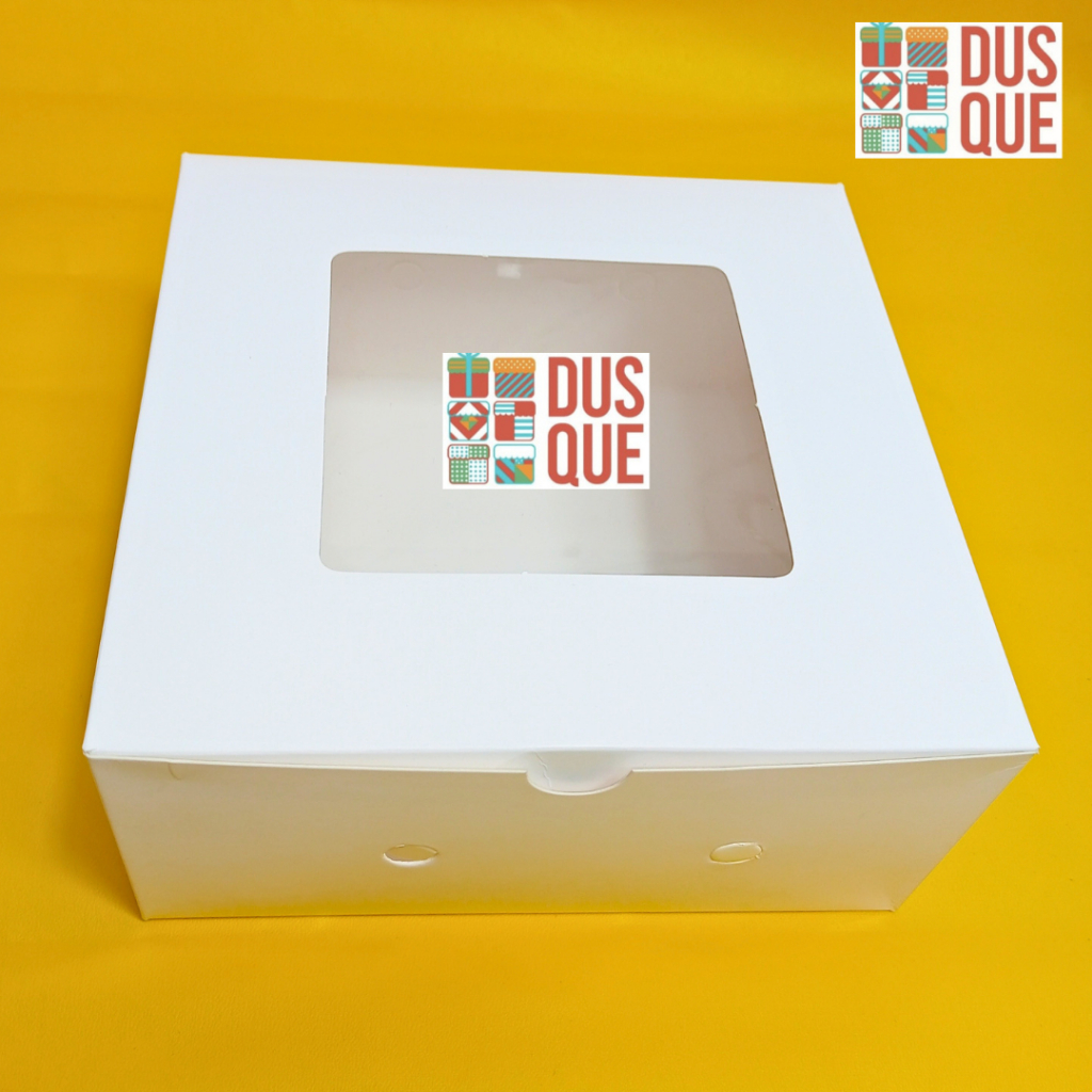 

Dus Kotak Kue Ivory Polos 18x18x8 cm Putih Ivory Premium Jendela Box 18 x 18 x 8 (10 Pcs)