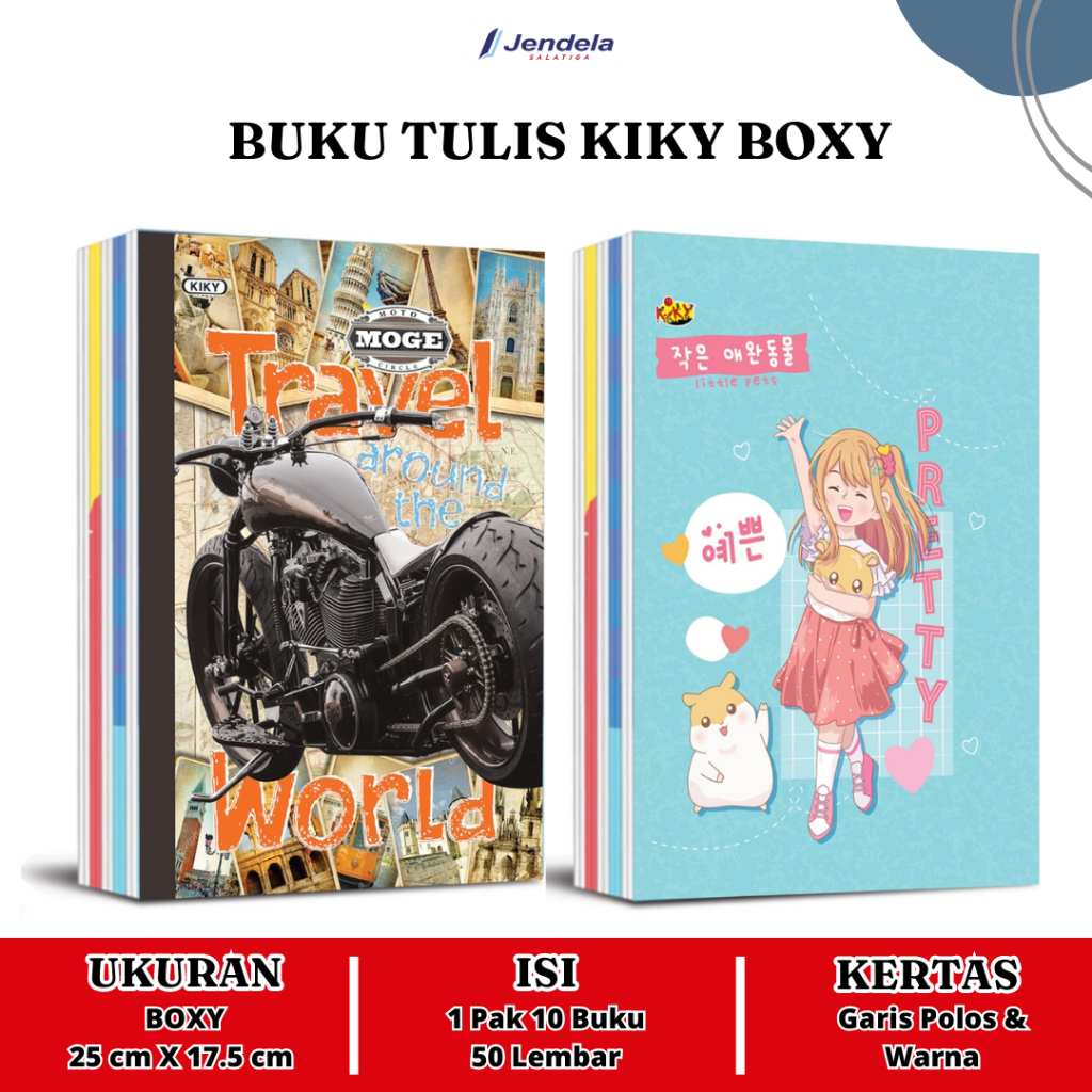 

Kiky - Buku Tulis 50 Lembar Kiky Buku Tulis Boxy Besar Buku Tulis Kiky - ATK