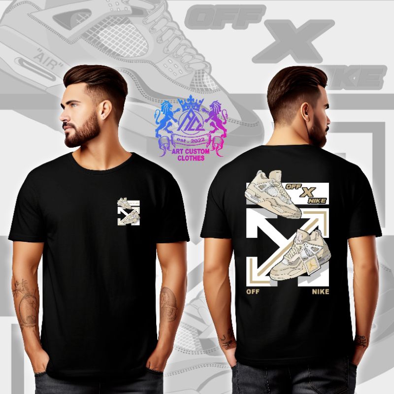 off-white, kaos off white, kaos distro, kaos pria wanita, hitam, Unofficial