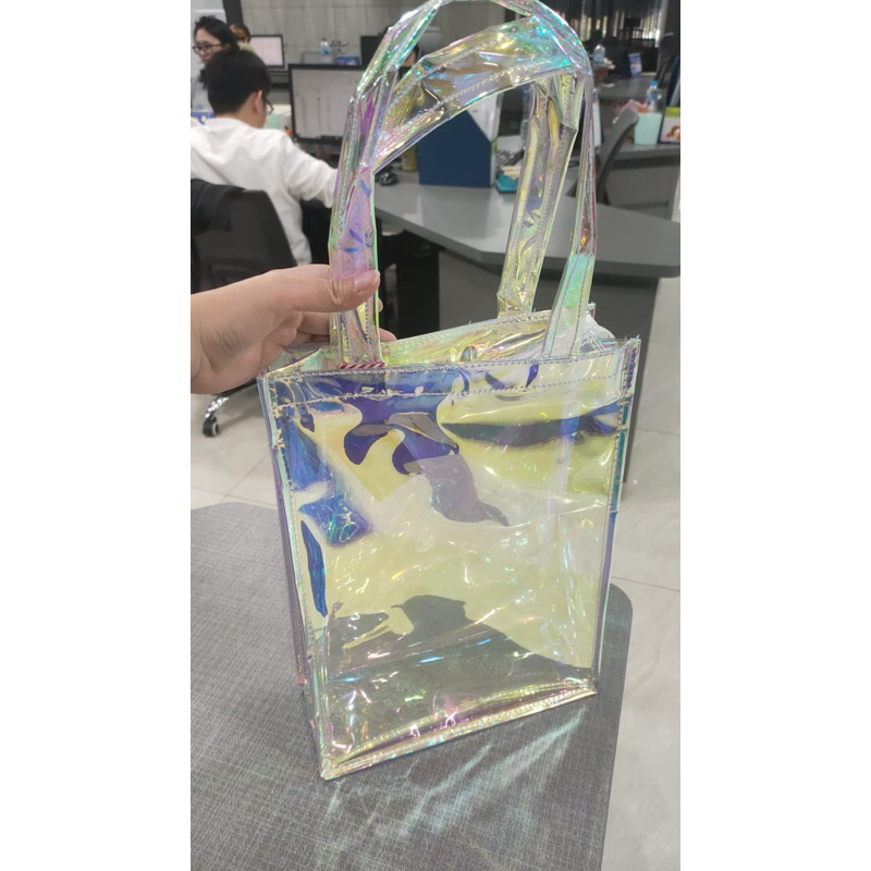 tas mika hologram murah keren bebas custom ukuran totebag