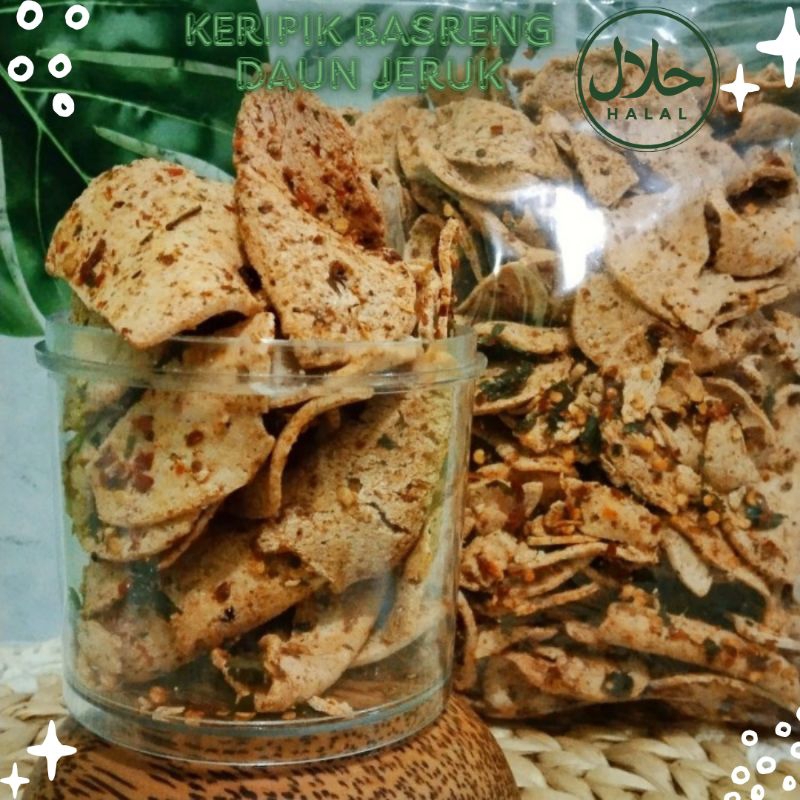 

Keripik Baso pedas daun jeruk