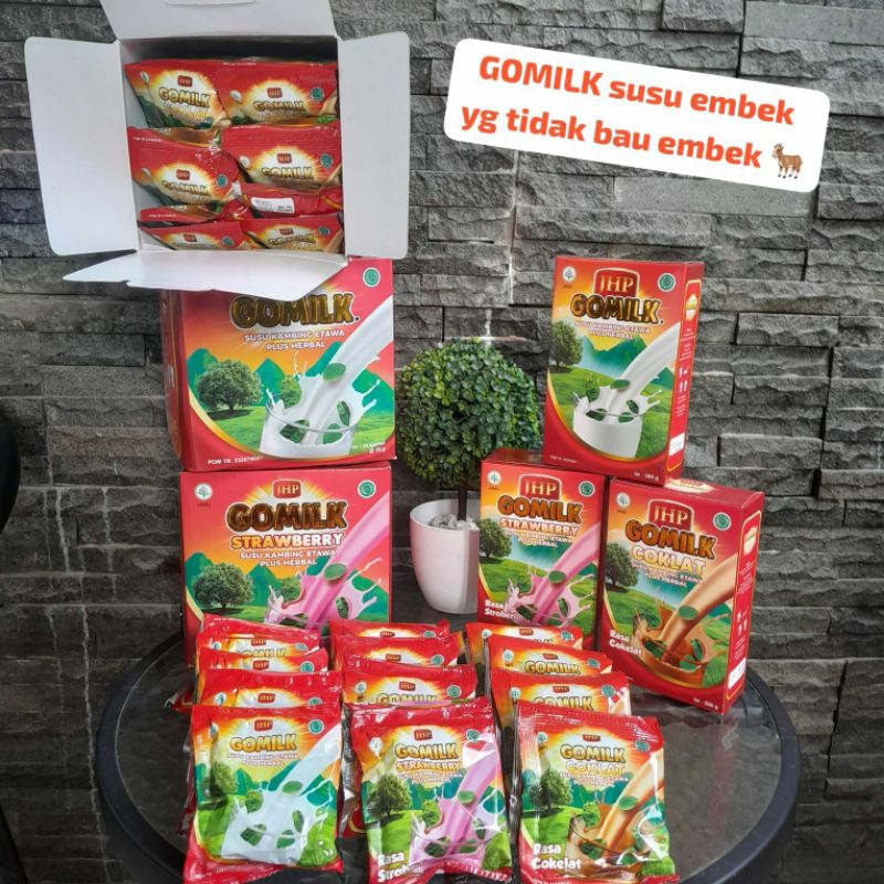

GOMILK Susu Kambing Sachet 1 Renceng Isi 10 Sachet