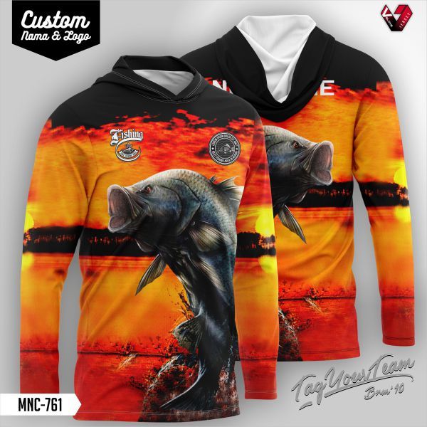 Baju Jersey Mancing / Kaos Fishing / Baju Fishing Mania / Mancing Club FullPrint GRATIS NAMA & LOGO.