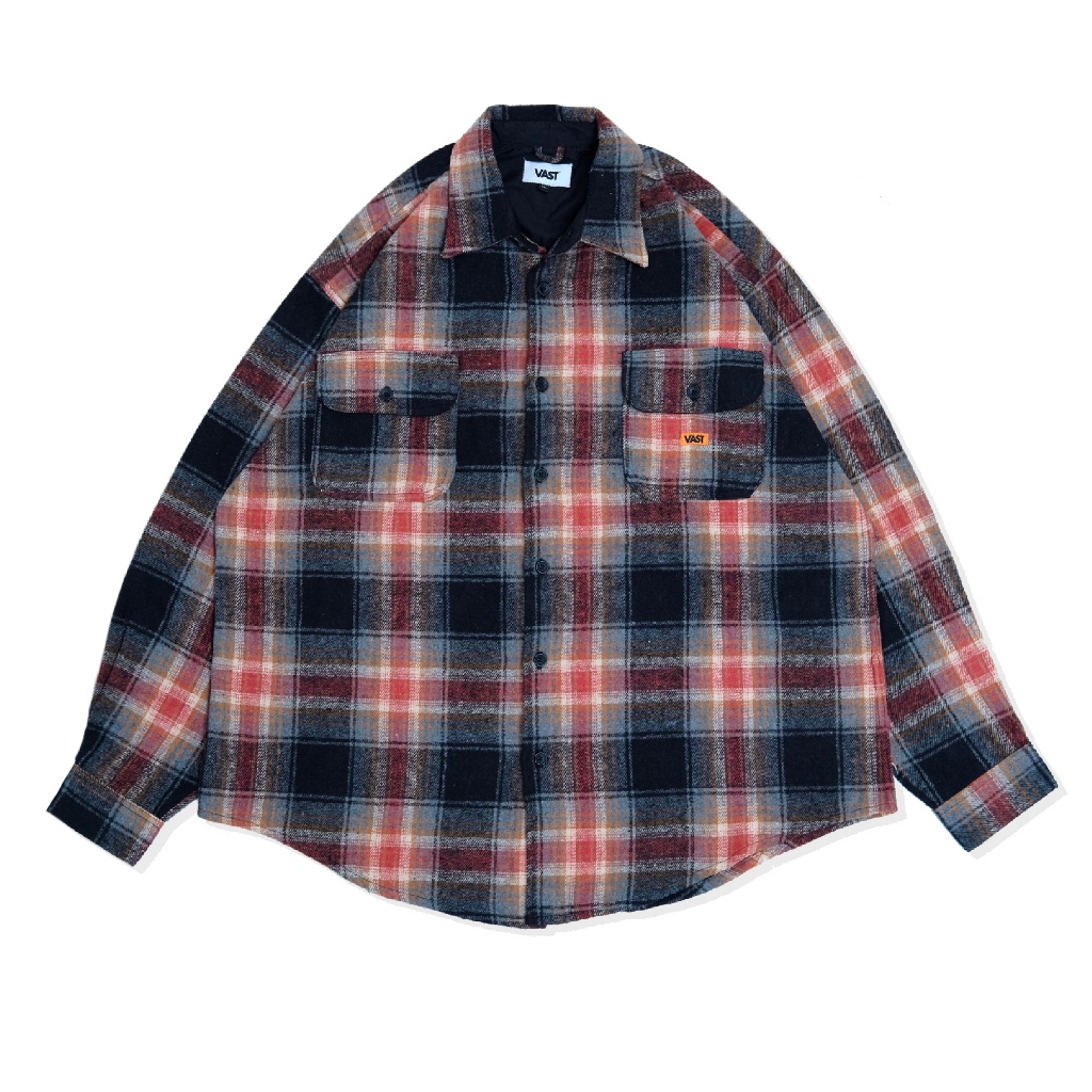 VAST FLANEL JACKET BROWN/ORANGE - VJF-05