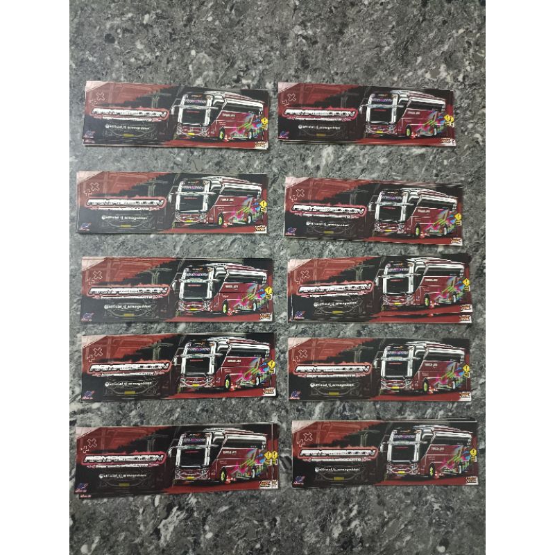 

stiker bus tunggal jaya ARMAGEDDON terbaru ORIGINAL isi 36 pcs