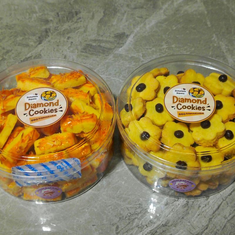 

【 DIAMONDCOOKIES 】PAKET BUNDLING JUMBO 2!! ( Kastangel - Bunga Coklat ) • WISMAN • Premium • Mika Bulat • Isi 2 Mika Bulat