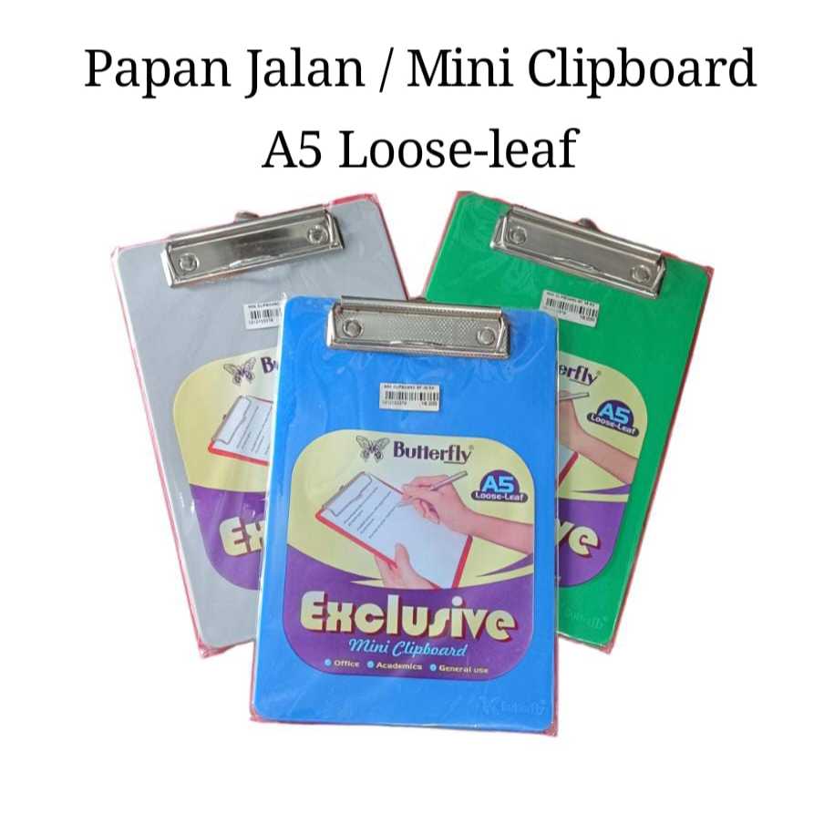 

Butterfly - Mini Clipboard - Papan Jalan Ukuran A5 Loose-leaf