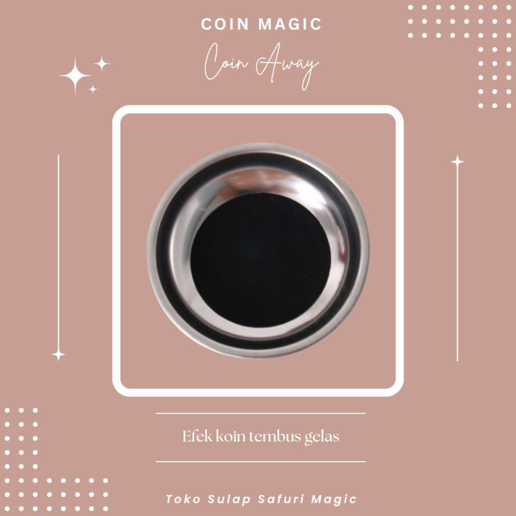 Alat Sulap Coin Away - Sulap Koin - Trik Koin - Sulap Koin Tembus Gelas - Toko Sulap