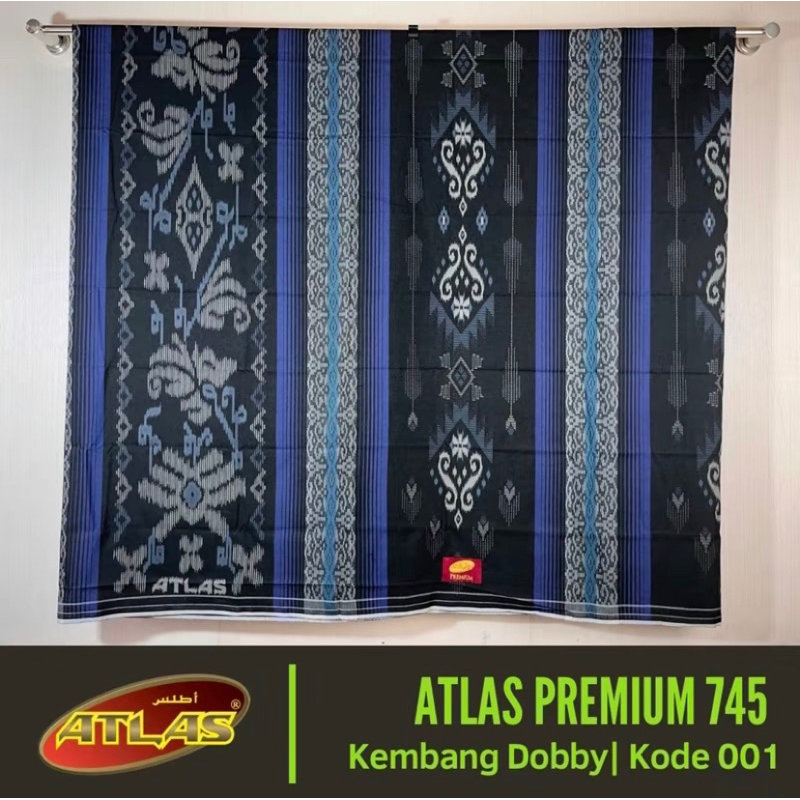 Sarung Atlas Premium 745 Gold Motif Dobby Kembang