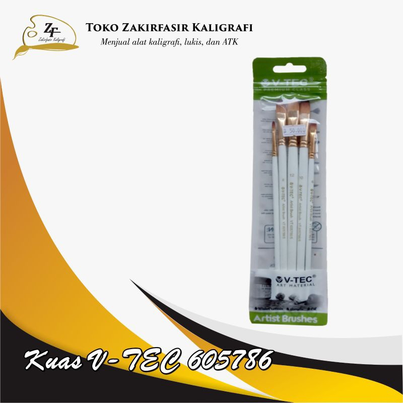 

V-TEC ARTIST BRUSH VT 605786/5 SET 5 / KUAS LUKIS SET 5/KUAS LUKIS SET VT-7605786/5 ARTIST BRUSH CAT AIR AKRILIK MINYAK V-TEC