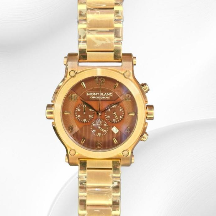 Jam Tangan Montblanc Rantai Chain Analog Fitur Chronograph Kombinasi Keanggunan dan Ketepatan Waktu