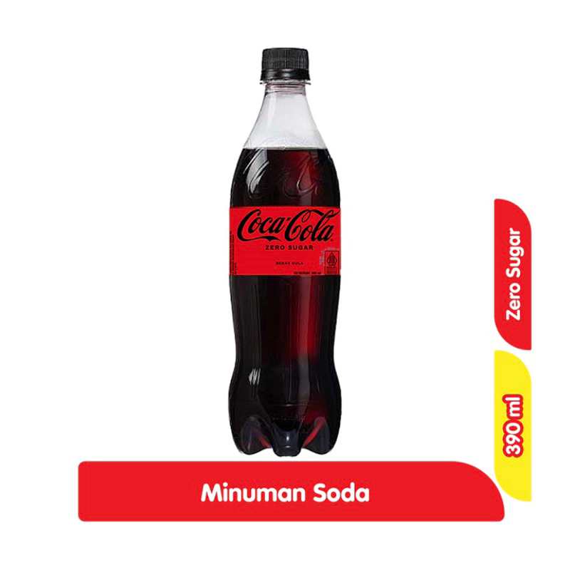 

Coca-Cola Zero Sugar Minuman Soda Rasa Kola Bebas Gula Botol 390 ml