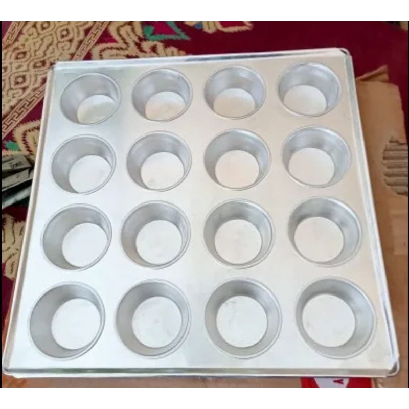 loyang kue cup cake / loyang muffin mini bahan alumunium