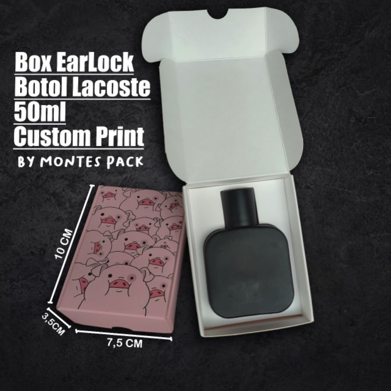 

BOX EARLOCK PRINT CUSTOM | untuk botol Laa Acos Te 50ml | box parfum Custom Printing