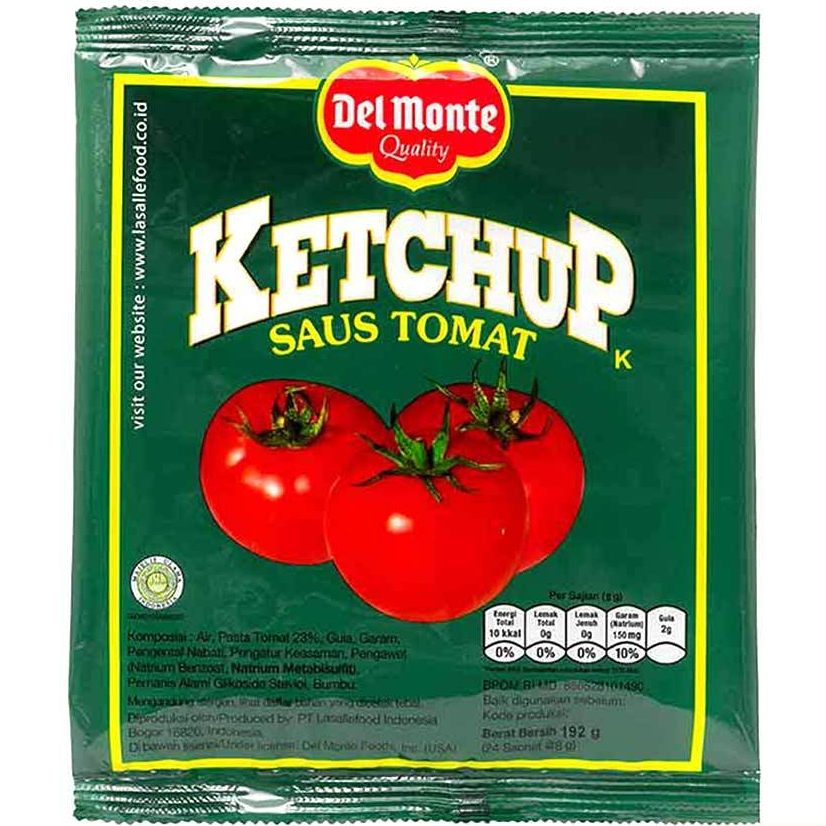 

DELMONTE Ketchup Saus Tomat 24x8gr