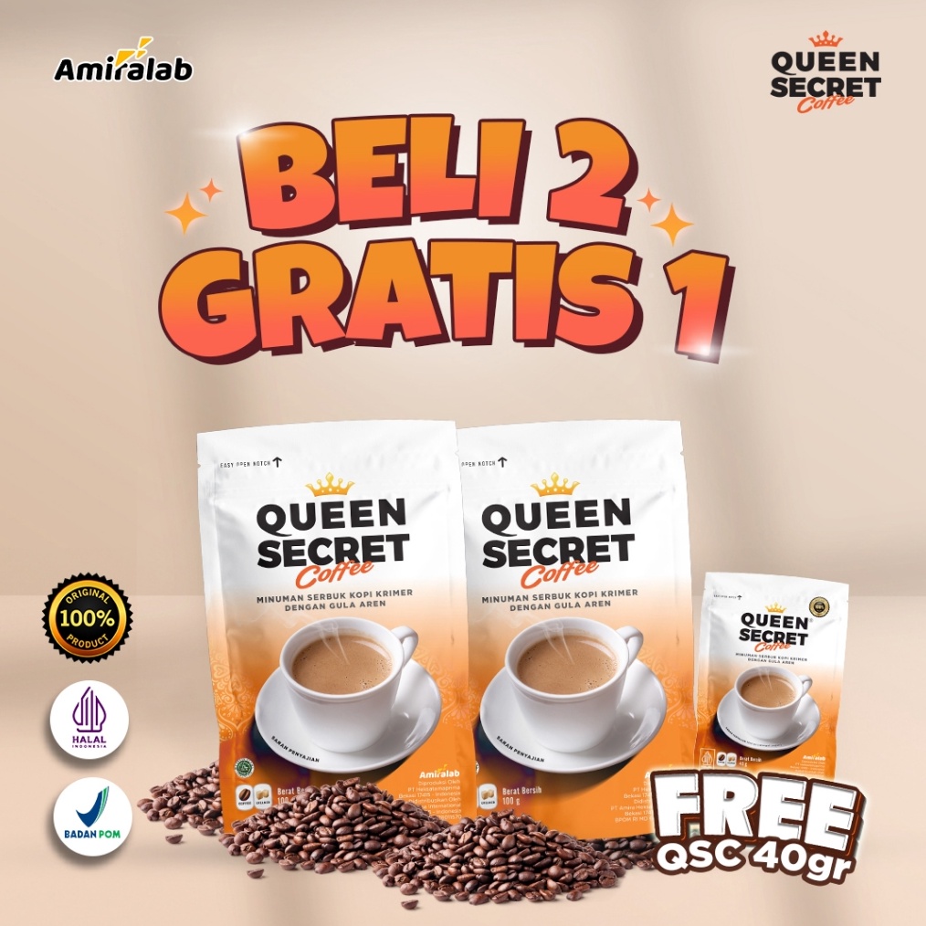 

Terlaris PROMO BELI 2 QSC GRATIS 1 QSC 4GR PAKET 2 POUCH AMIRALAB Queen Secret Coffee Minuman Kopi Herbal Pelancar Menstruasi Haidd Solusi Membantu Kesehatan Wanita 1 Gr