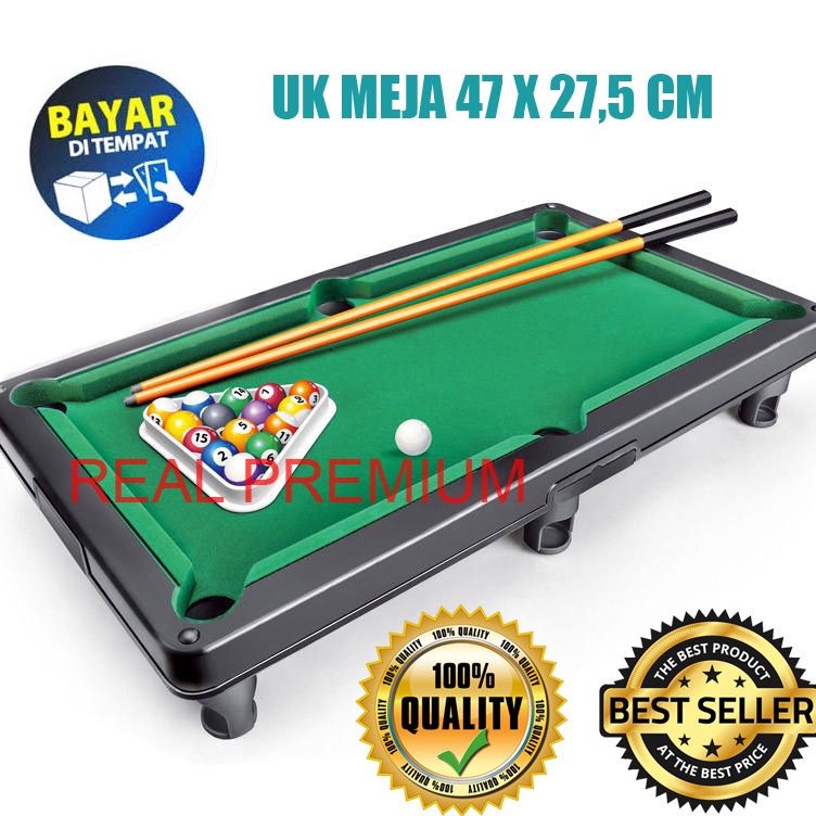 Mainan Billiard Mini  Meja Billiar Snooker Pool Table Set  Bola Billiar ZM