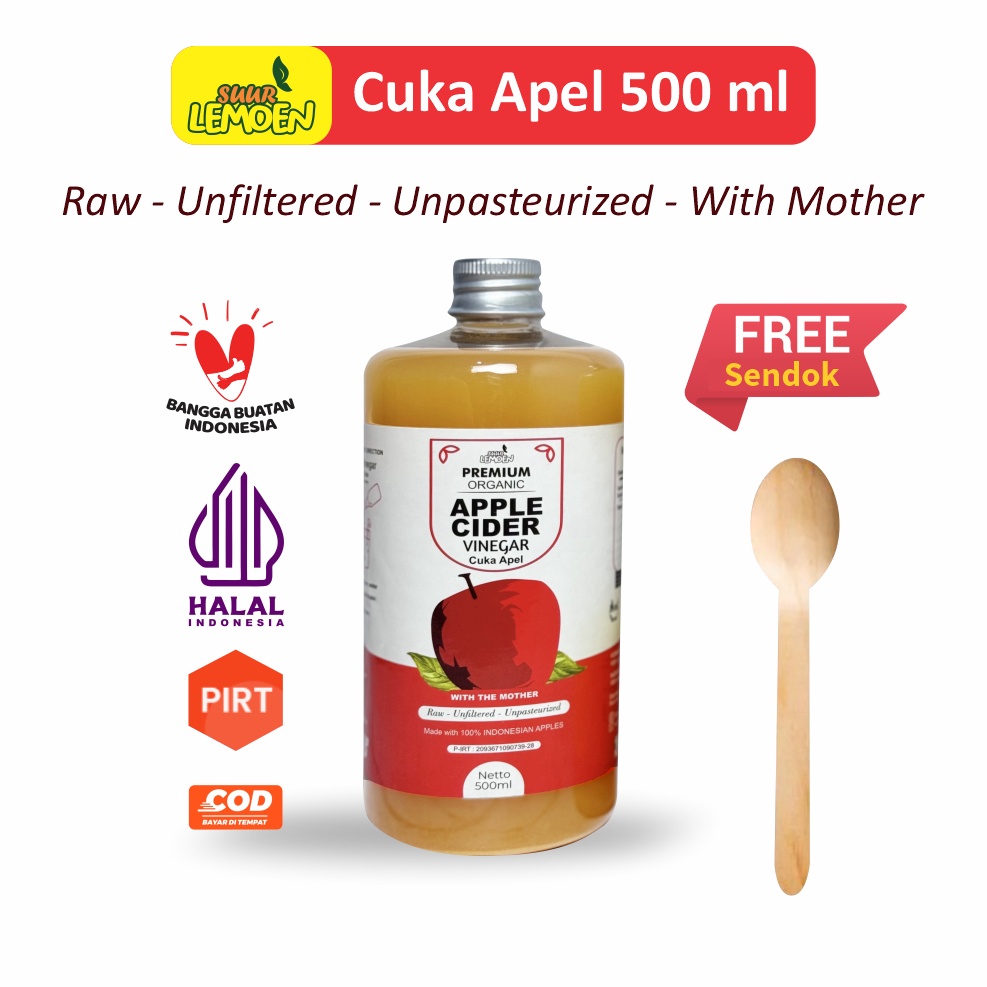 

Terlaris CUKA APEL Apple Cider Vinegar 25 ml 5 ml Premium CUKA APEL Organik With The Mother Untuk Diet Alami by Suur Lemoen