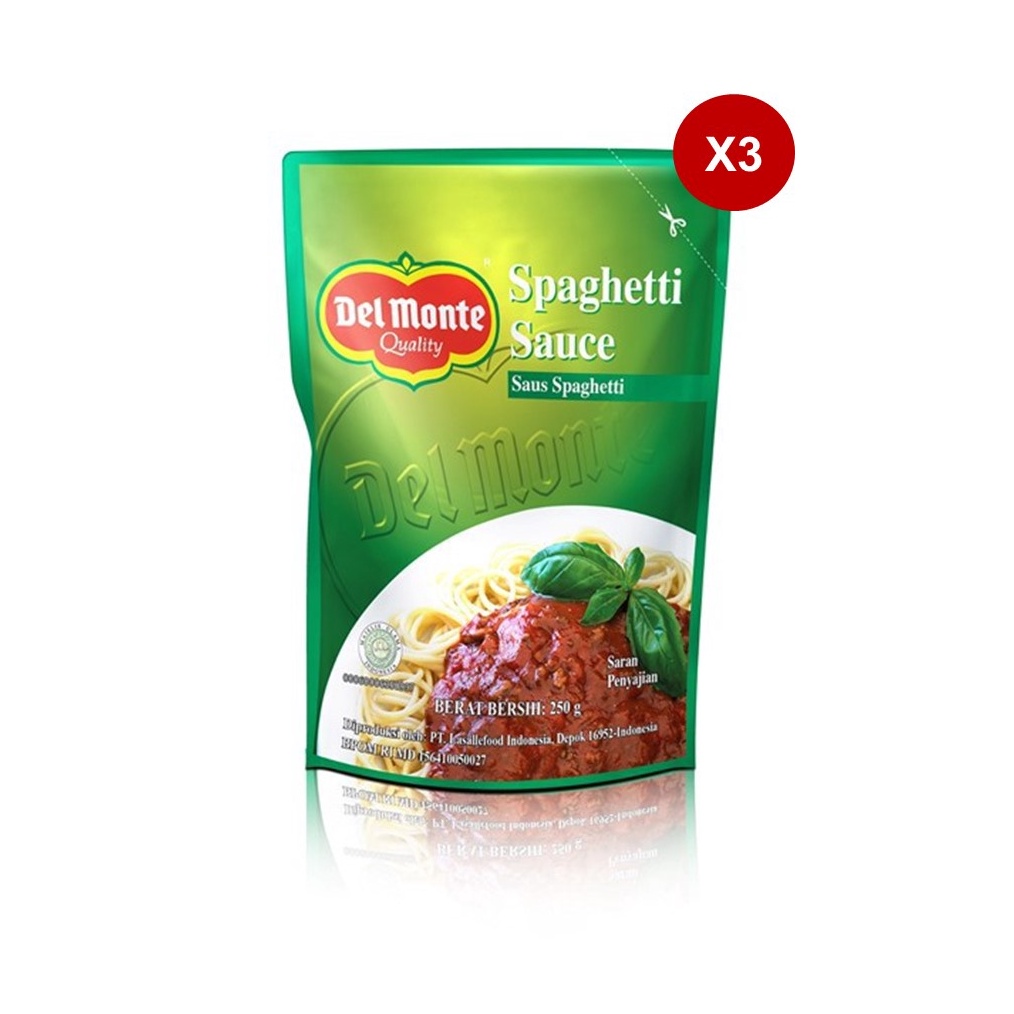 

Terlaris Delmonte Saus Spaghetti Pouch 25 gr x3