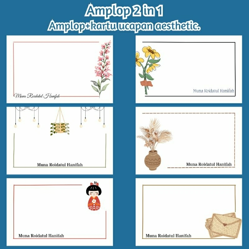 

50 pcs amplop 2in1 (Envelope & Greeting Card)