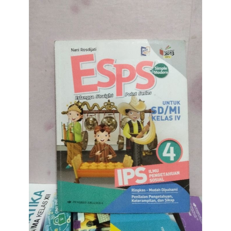 buku esps ips/ilmu pengetahuan sosial kelas 4/IV sd/mi erlangga revisi