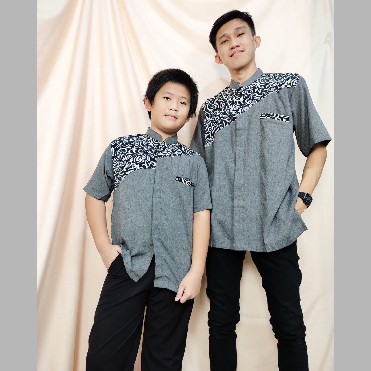 Seller Couple koko bapak anak baju muslim lengan pendek jon