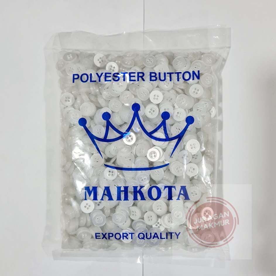 144pcs Kancing Kemeja Lubang 2 dan Lubang 4 Merk Mahkota Ukuran 18L 115mm isi 1 gross  Kancing Kemej