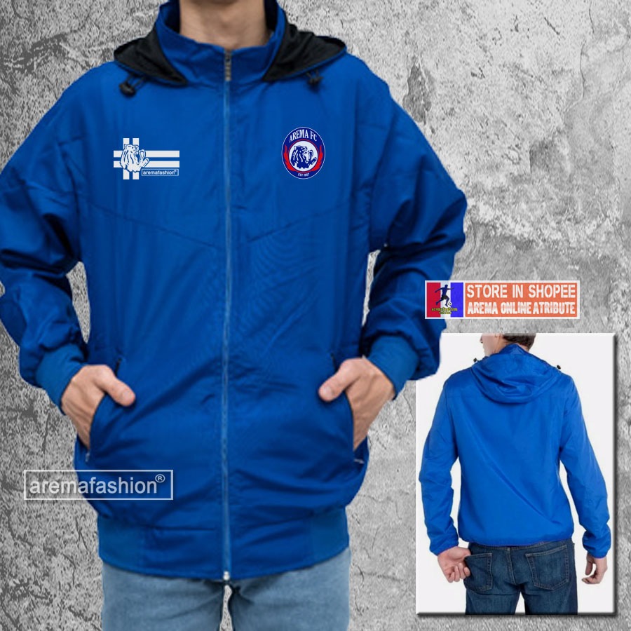 JAKET AREMA SUPORTER BIRU  - arema online baju