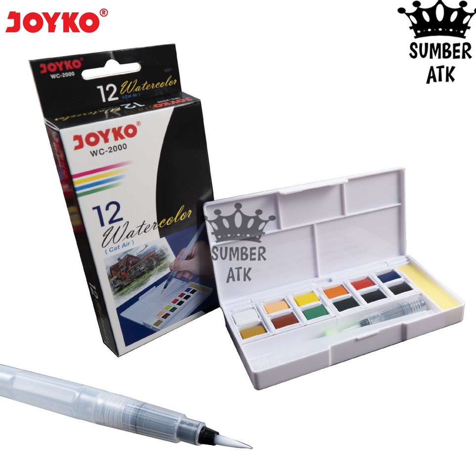 

Watercolor Cat Air Joyko WC2 12 Colors Warna