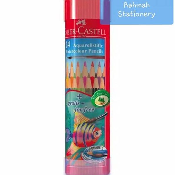 

Pensil Warna 24 Watercolour pencils in round tin 24 warna Faber Castell