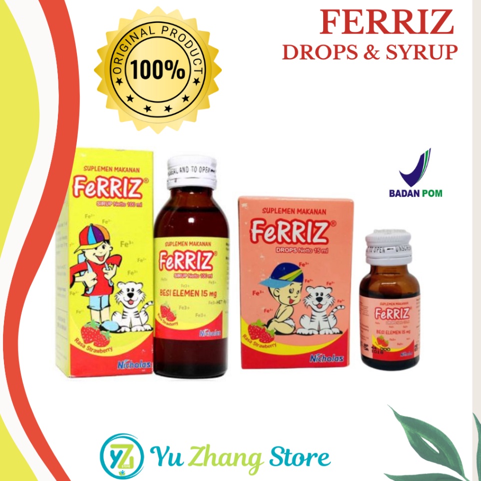 FERRIZ DROP  SYRUP  SUPLEMEN ZAT BESI  PENCEGAHAN STUNTING