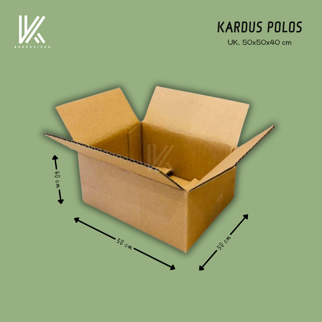 

KARDUS BOX POLOS BARU UK 50x50x40 CM