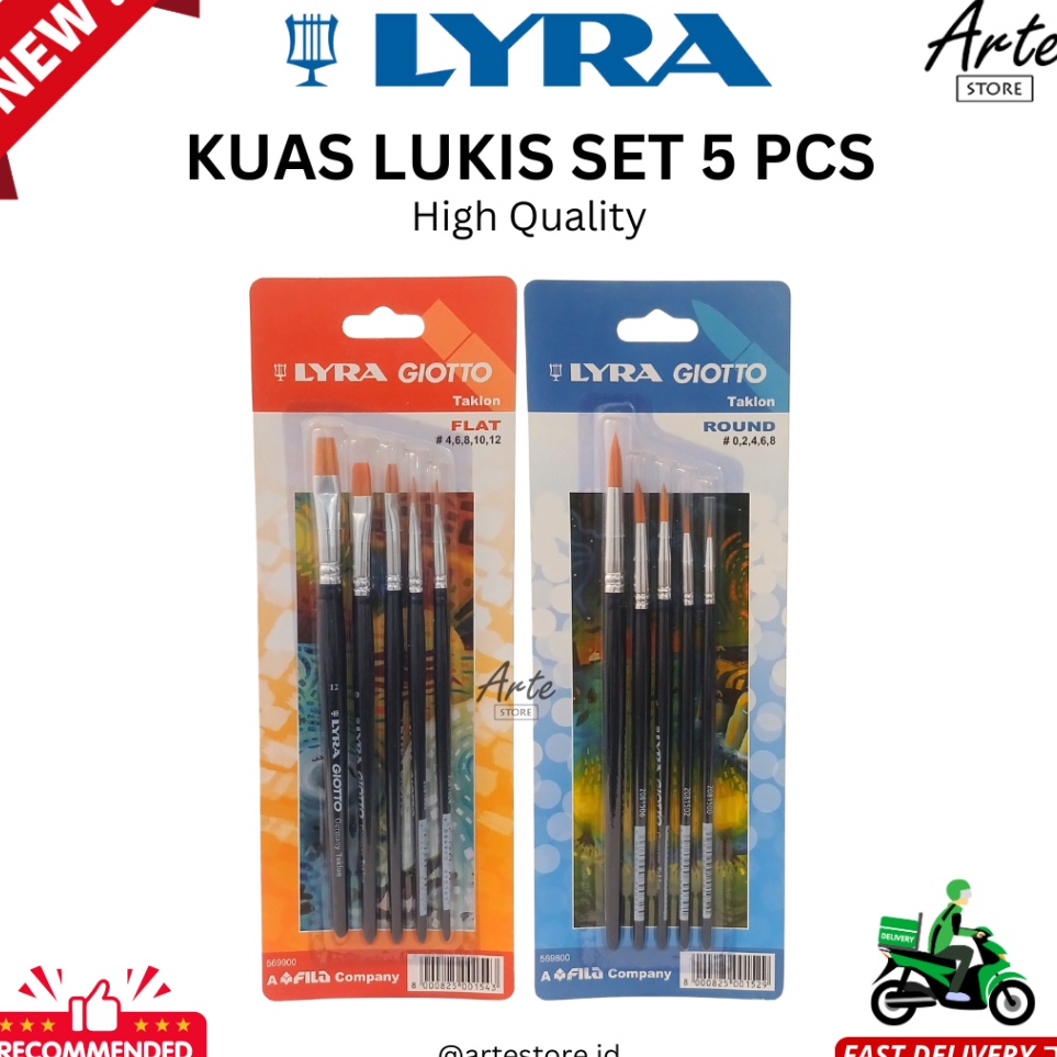 

Bayar Di Tempat Lyra Round Brush Set 5 pcs Kuas Lukis