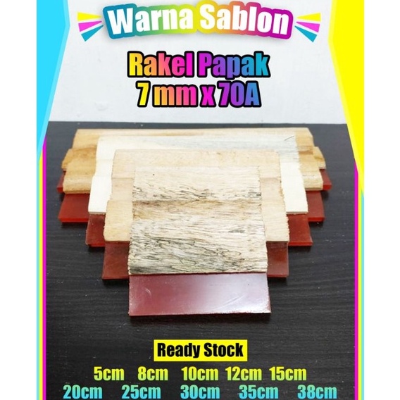 

Berkualitas Tinggi Rakel sablon merah papak 7mm x 7A 2cm 25cm 3cm 35cm 38cm gagang kayu