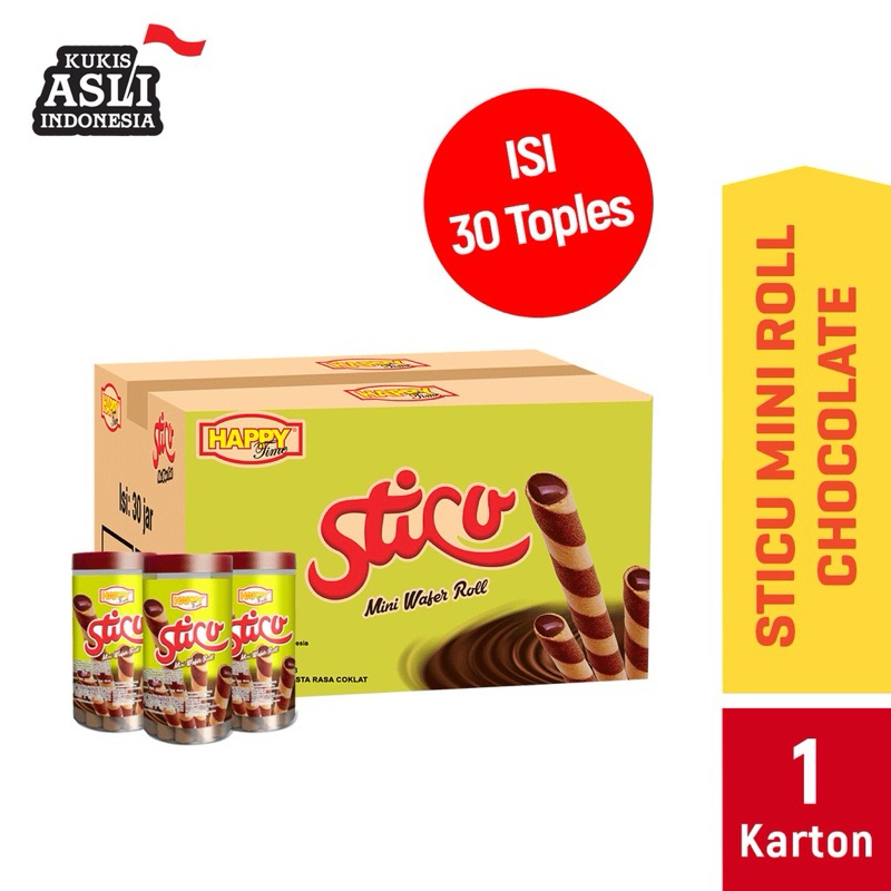 

Happy Time Astor Stico Wafer Mini Roll Chocolate (1 Karton isi 30 Toples)