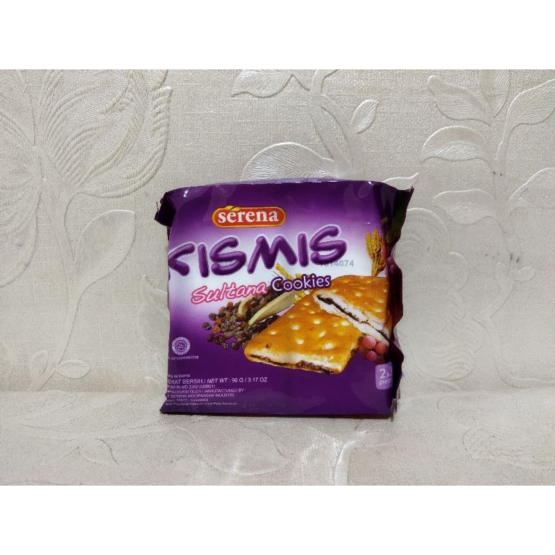 

SERENA KISMIS SULTANA COOKIES 90 GRAM / SERENA SULTANA COOKIES / SERENA SULTANA KUKIS / SERENA KISMIS SULTANA / SERENA KUKIS KISMIS / SERENA BISKUIT / SERENA KUKIS / SULTANA / SERENA