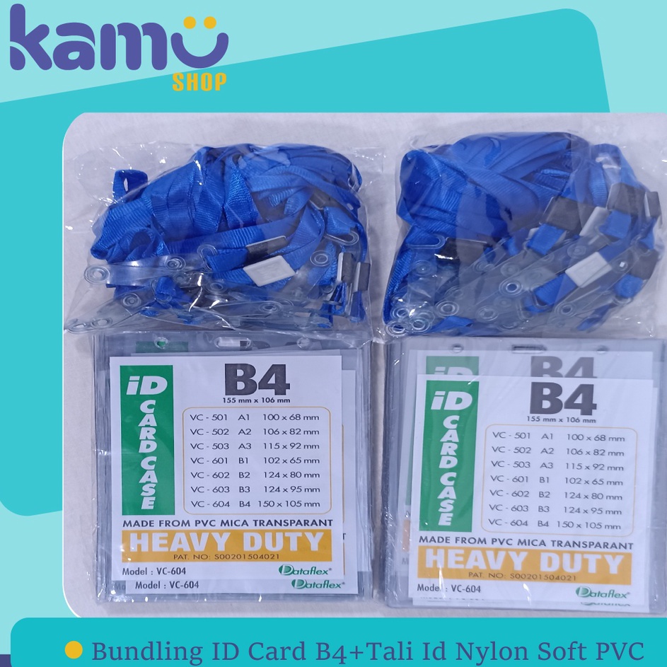 

Bundling 4Pcs ID Card B4 4Pcs Tali ID Card Nylon Soft PVC NYLKSFP
