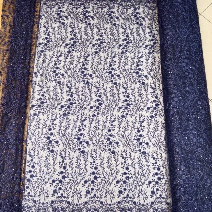 XC26619 Kain Tile Bordir Payet Sequin Motif Salurbrukat kebayaseragam brukat bridesmaids