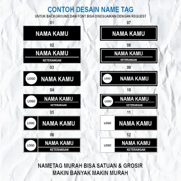 

PAPAN NAMA DADA NAME TAG / PIN NAMA CUSTOM