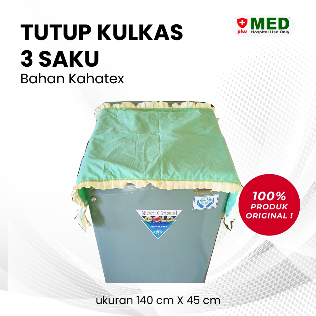 Tutup Kulkas 3 Saku bahan Kahatex