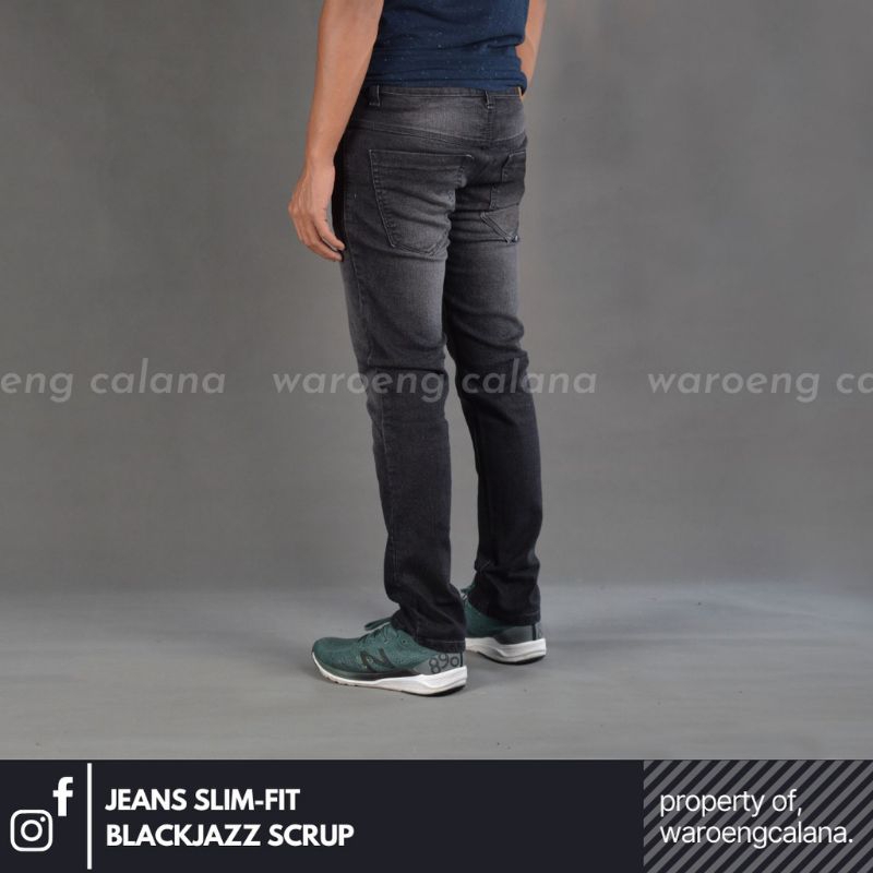 In One celana jeans panjang black jazz