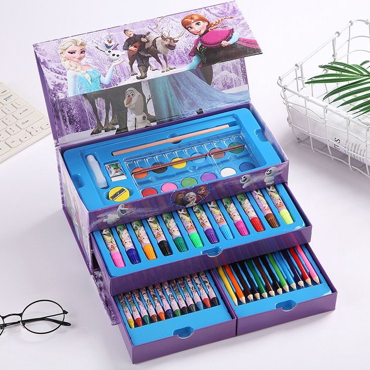 

JUALSERBAADA18Crayon Model Kotak Persegi ISI set 54 pcs 4 in1 pensil cat warna alat seni pensil cat menggambar melukis