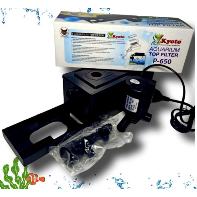 Aquarium Top Filter P-650 Kyoto / Set Box Filter Ukuran Kecil P-650 Kyoto