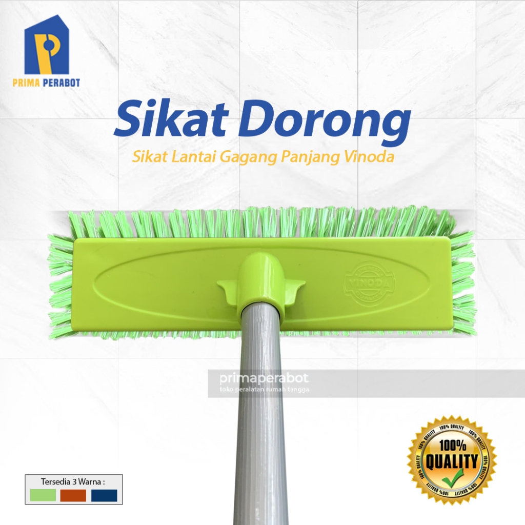 Sikat Lantai Gagang Panjang Sikat Dorong Floor ScrubberVinoda