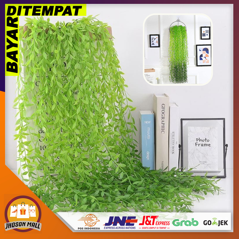 JM Tanaman Hias Daun Rambat Juntai Lee Kwan Yeu Tanaman Plastik Artificial Dekorasi Import PBP55