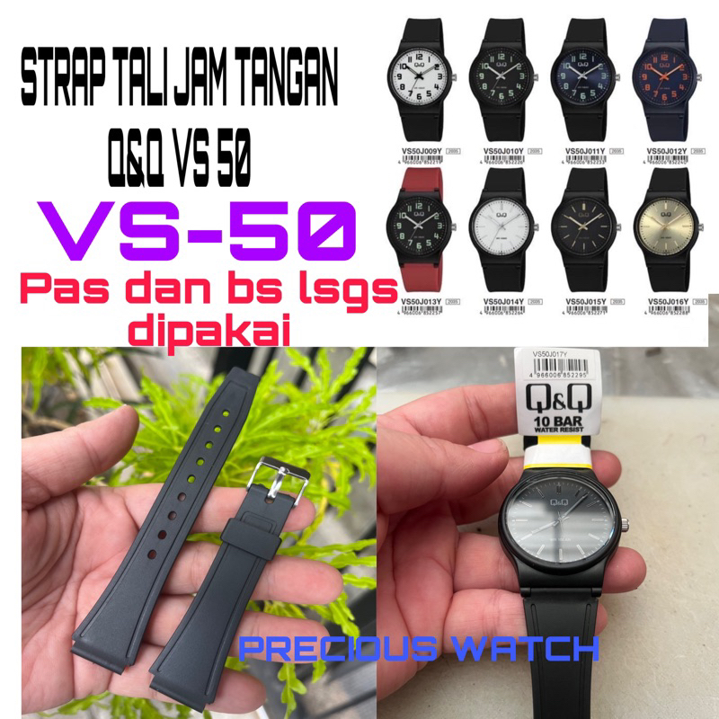 Strap Tali jam QnQ QQ Q&Q VS50 VS 50 VS50J VS 50J & VR-28 VR 28 VR28 VR28j VR 28j