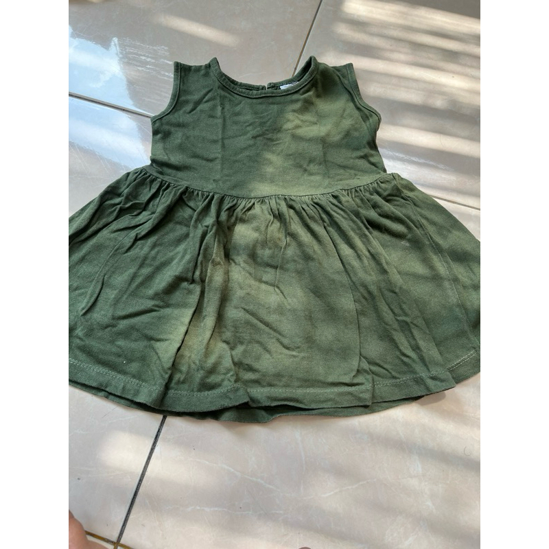 Dress Anak warna Army (preloved)