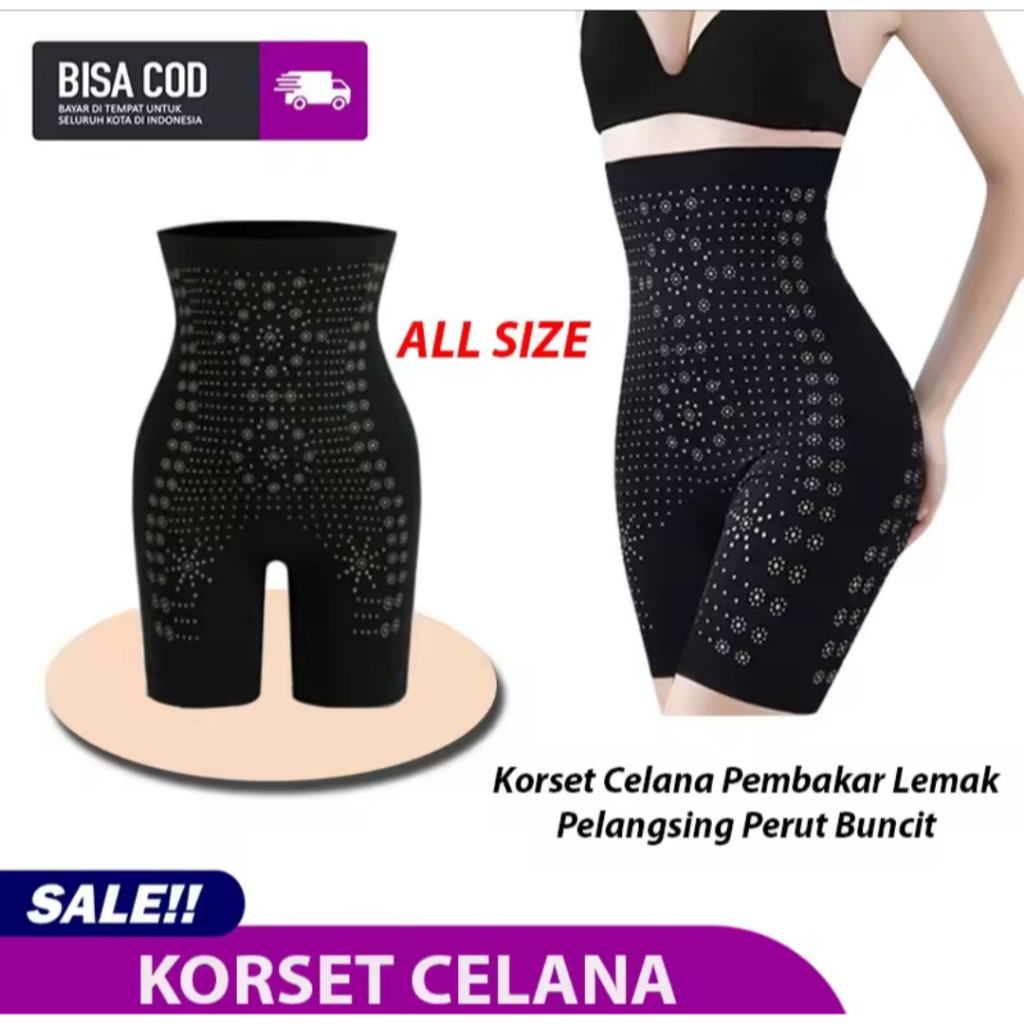 ORI Korset Celana Pelangsing Perut Paha Korset Wanita Pria/Celana Infrared Pembakar Lemak
