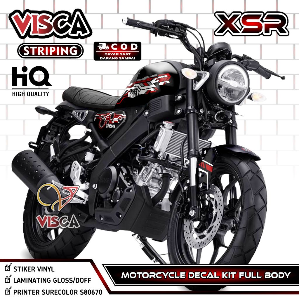 Decal XSR 155 Full Body - Stiker Motor Yamaha XSR 155 Fullbody - Dekal XSR - Striping Yamaha XSR 155
