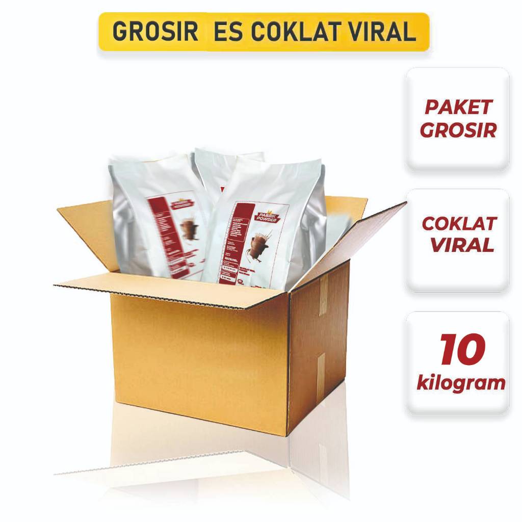 

Grosir Es Coklat Viral 10 Kg, Bubuk Minuman Es Cokelat Cocol Roti, Chocolate Powder Drink